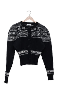 Monochrome Snowflake Cardigan