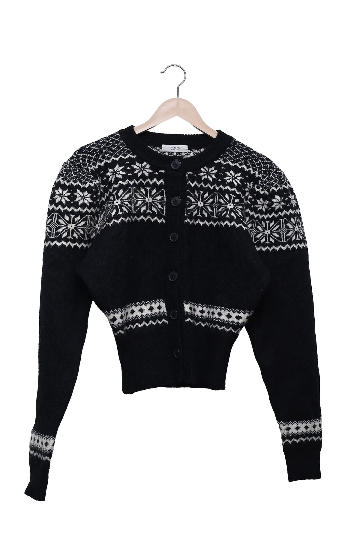 Monochrome Snowflake Cardigan