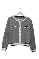 Monochrome Micro Wave Cardigan