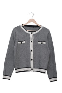 Monochrome Micro Wave Cardigan