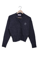 Navy Campus V-Neck Cardigan