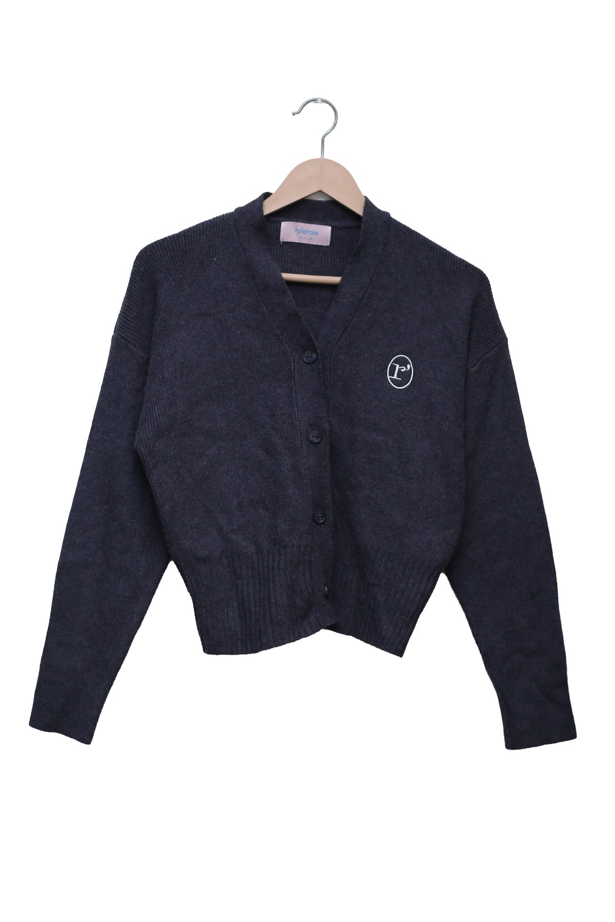 Navy Campus V-Neck Cardigan