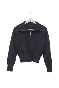 Black Off-Duty Half-Zip Sweater
