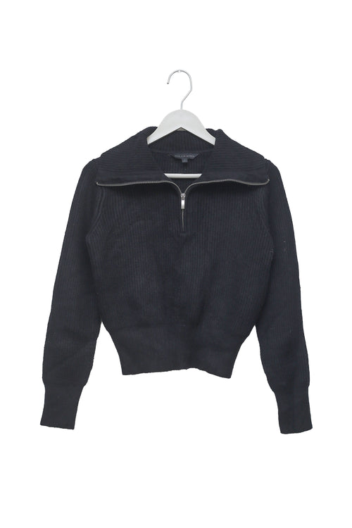 Black Off-Duty Half-Zip Sweater