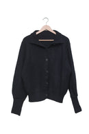 Black Campus Crush Collared Cardigan