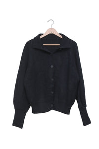 Black Campus Crush Collared Cardigan
