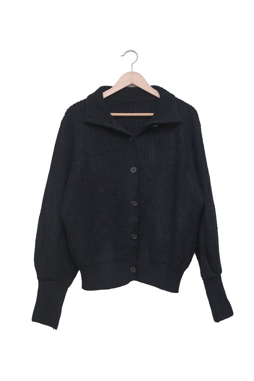 Black Campus Crush Collared Cardigan