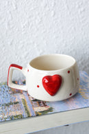 Red Heart Pop Polka Dot Mug