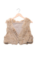 Oat Milk Cozy-Girl Faux-Fur Vest"