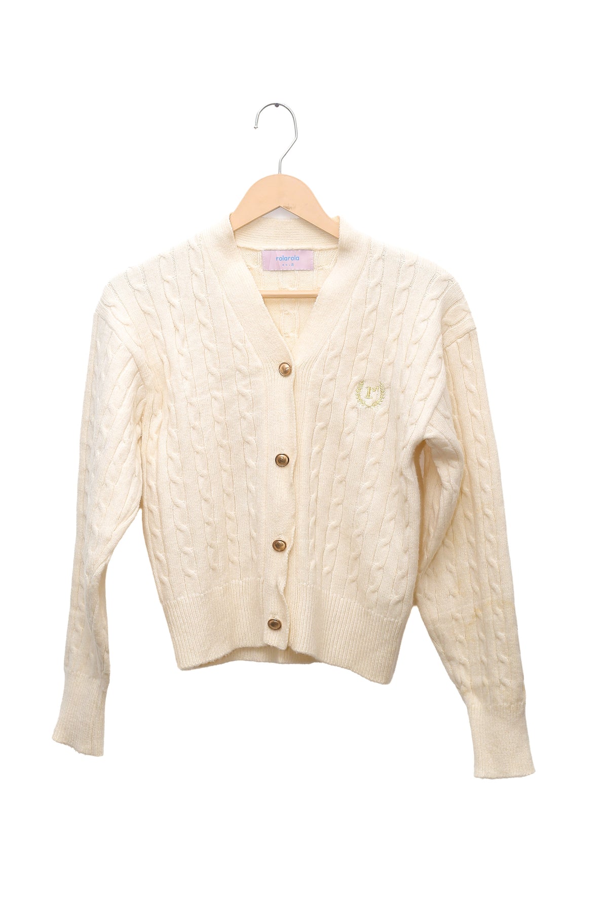 Vanilla Cable Crest Cardigan