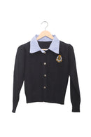 Midnight Prep Crest Cardigan