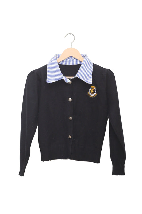 Midnight Prep Crest Cardigan