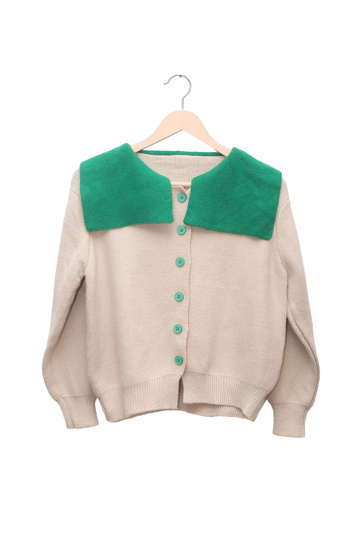 Matcha Collar Cream Cardigan