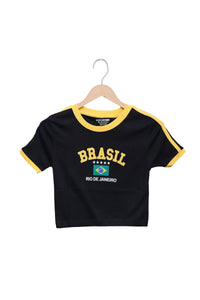 Brasil After Dark Ringer Baby Tee