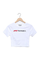 F1 Race Day White Baby Tee