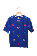 Cobalt Bow Party Relaxed Tee