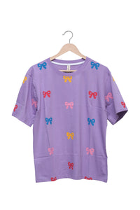 Lilac Bow Party Relaxed Tee