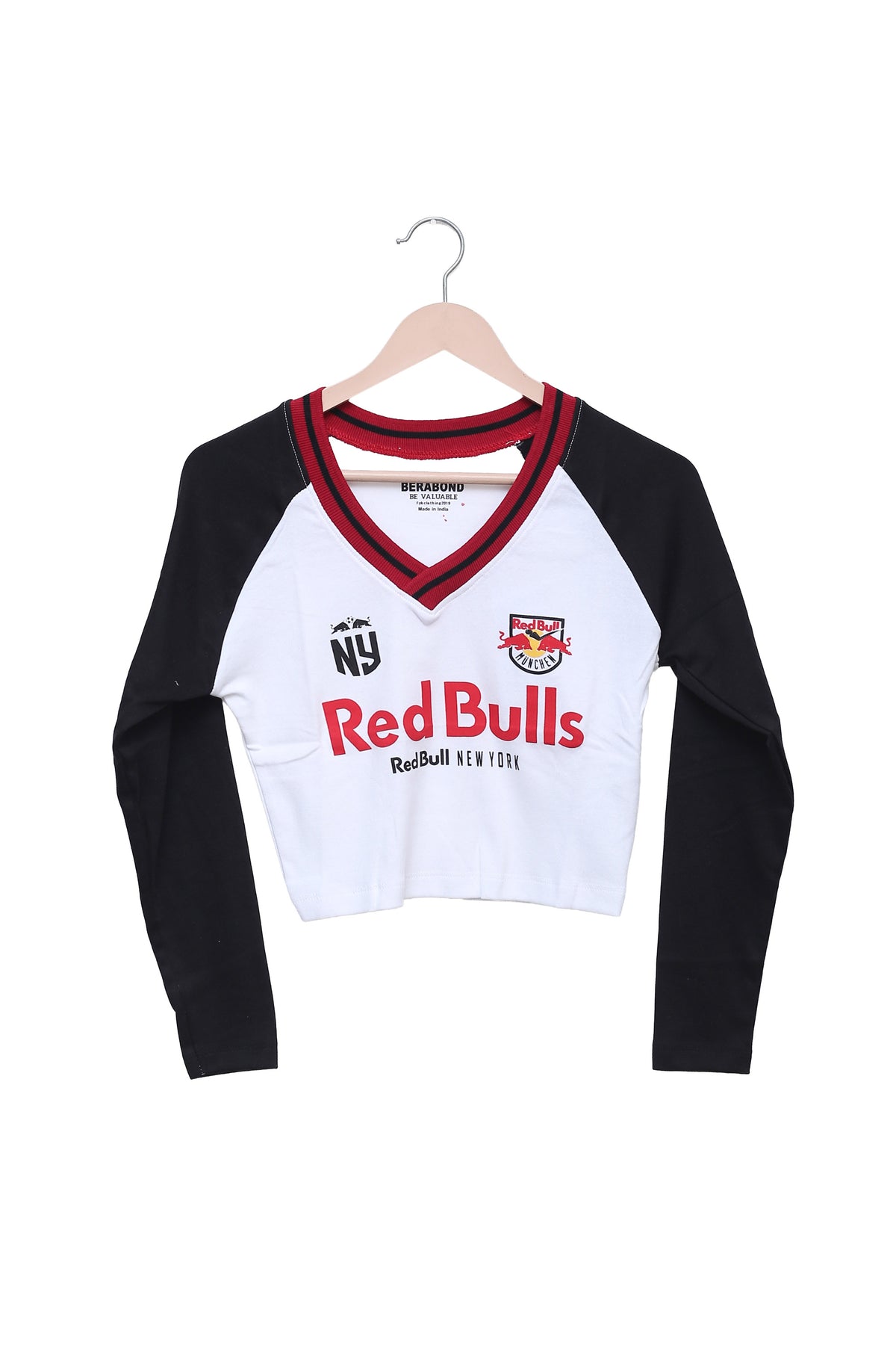 Red Bulls Varsity Raglan Crop Top