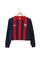 Barca Match Day Stripe Crop Top