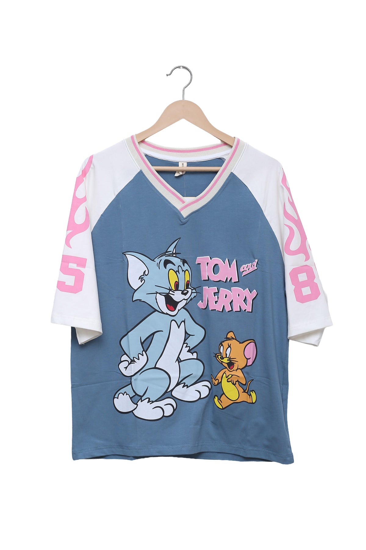 Tom & Jerry Chaos Duo Slate Jersey Tee