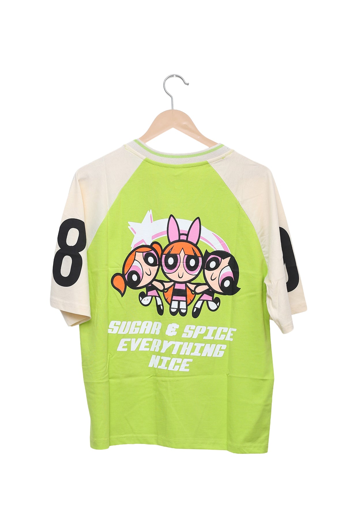 Powerpuff Squad Electric Lime Jersey Tee