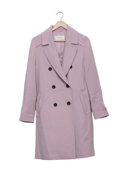 Dusty Lilac Soft Era Double Breasted Coat