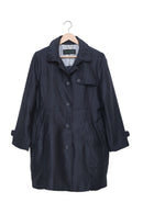 Navy Lowkey Button Front Coat (Unisex)