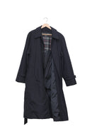 Navy Dark Academia Check Lined Coat (Unisex)