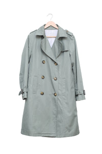 Sage Green Slow Sunday Longline Trench (Unisex)