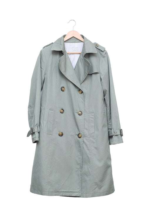 Sage Green Slow Sunday Longline Trench (Unisex)