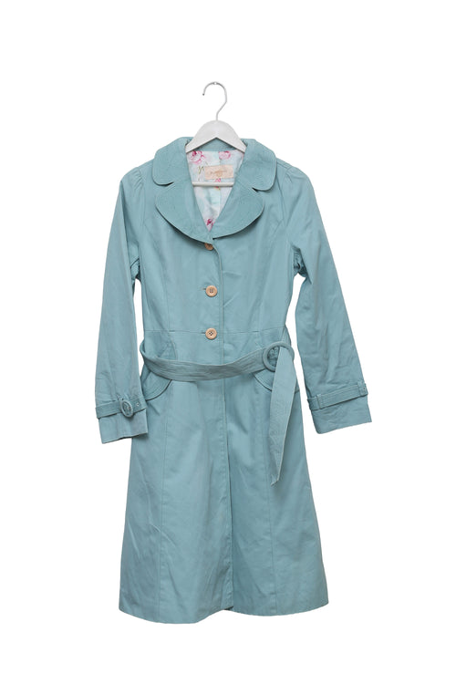 Aqua Daydream Rounded Collar Trench