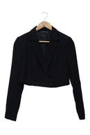 Midnight Double-Breasted Cropped Blazer