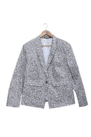 Ivory Floral Outline Blazer