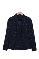 Navy Anchor Print Blazer