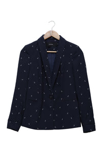 Navy Anchor Print Blazer