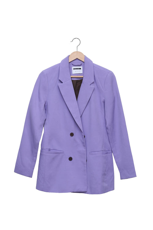 Lilac Main Character Double Breasted Blazer