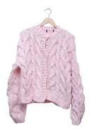 Blush Cable Knit Cardigan