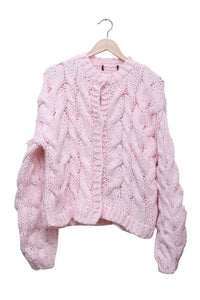 Blush Cable Knit Cardigan