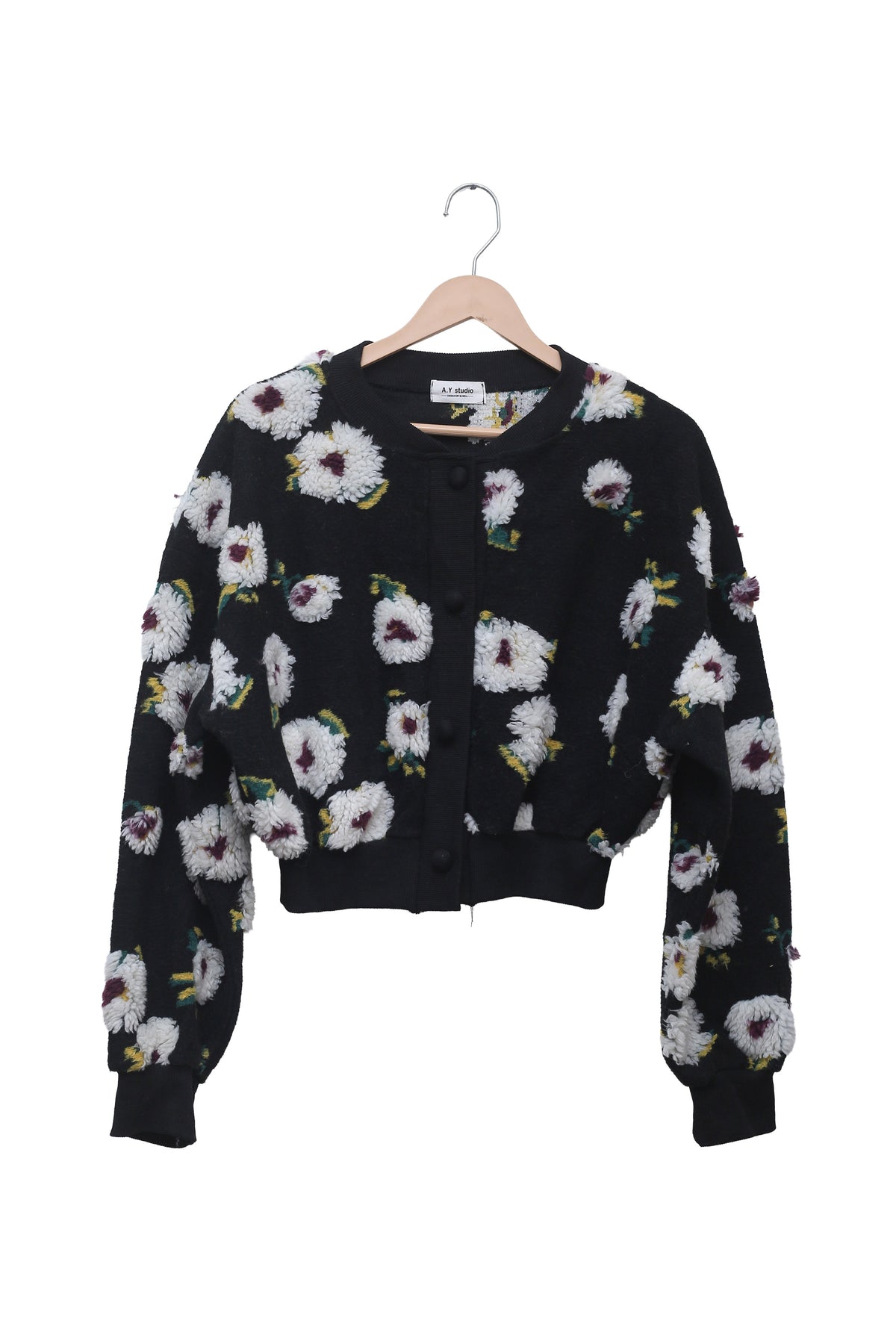 Noir Daisy Textured Cardigan