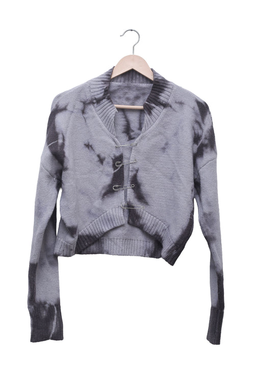 Storm Tie-Dye Pin Cardigan