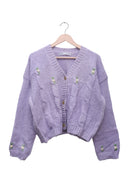 Lilac Rose Cable Cardigan