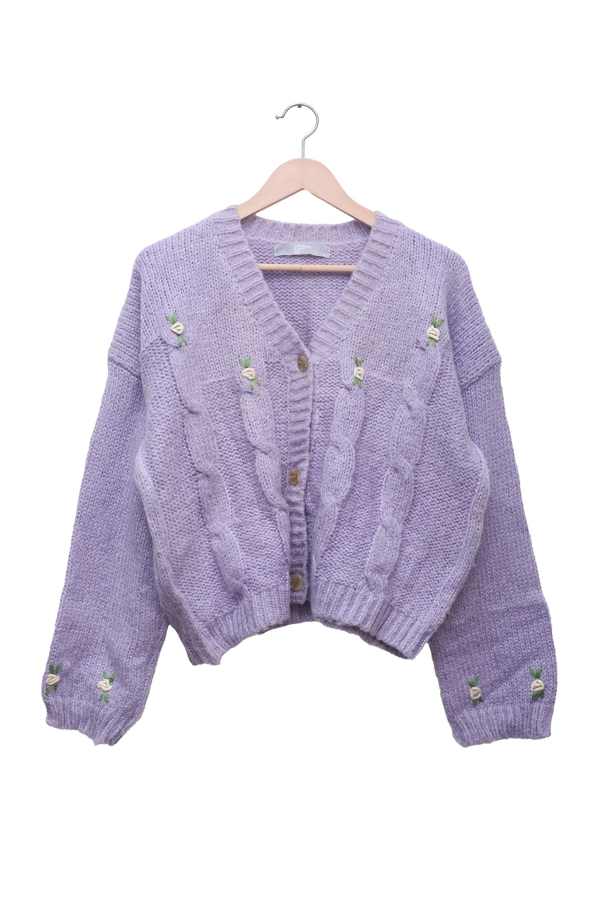 Lilac Rose Cable Cardigan