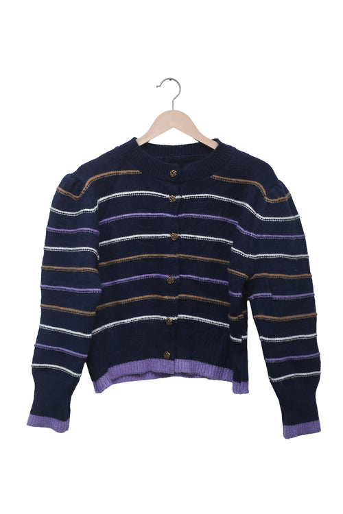Midnight Heritage Stripe Cardigan