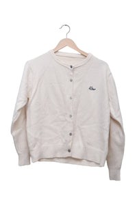 Ivory Minimal Button Cardigan