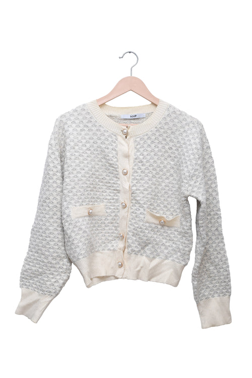Pearl Tweed Knit Cardigan
