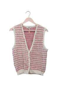 Coral Dot Knit Vest