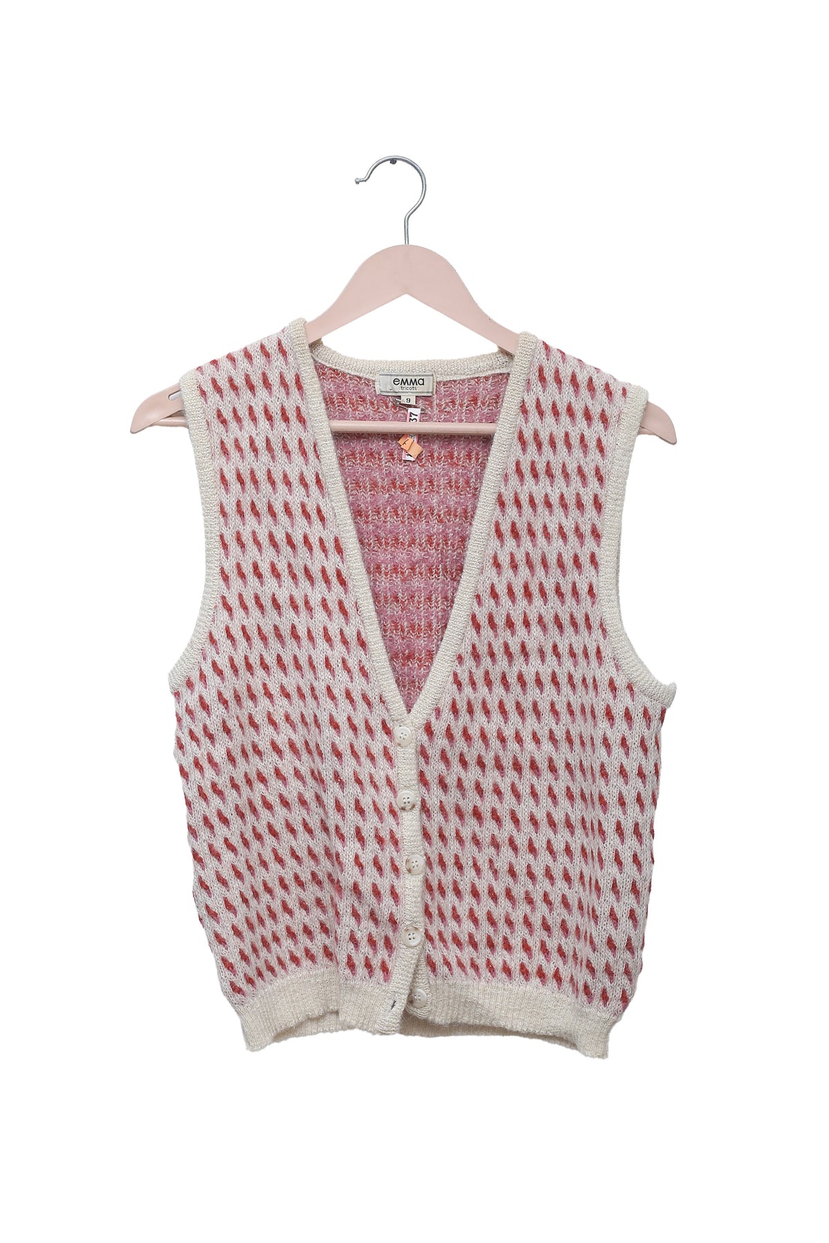 Coral Dot Knit Vest