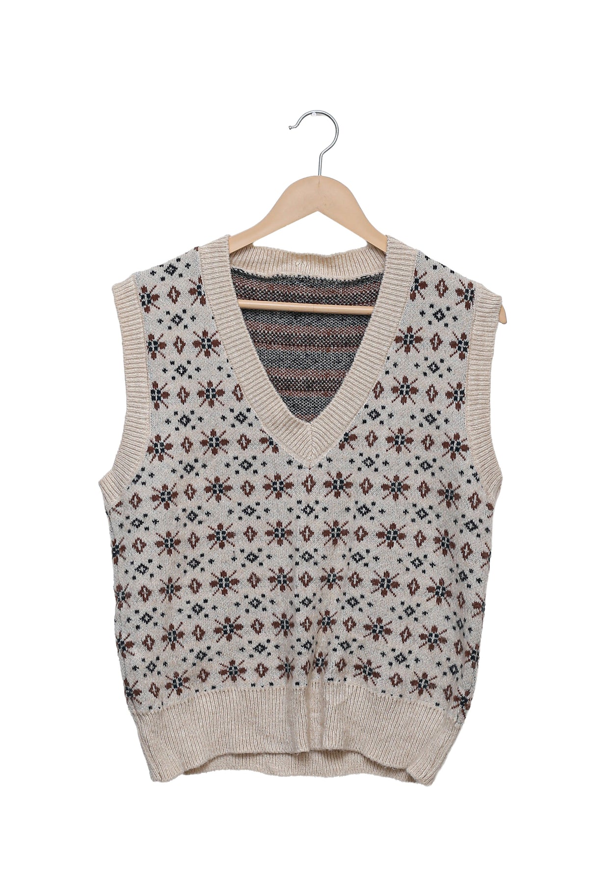 Oatmeal Nordic Knit Vest