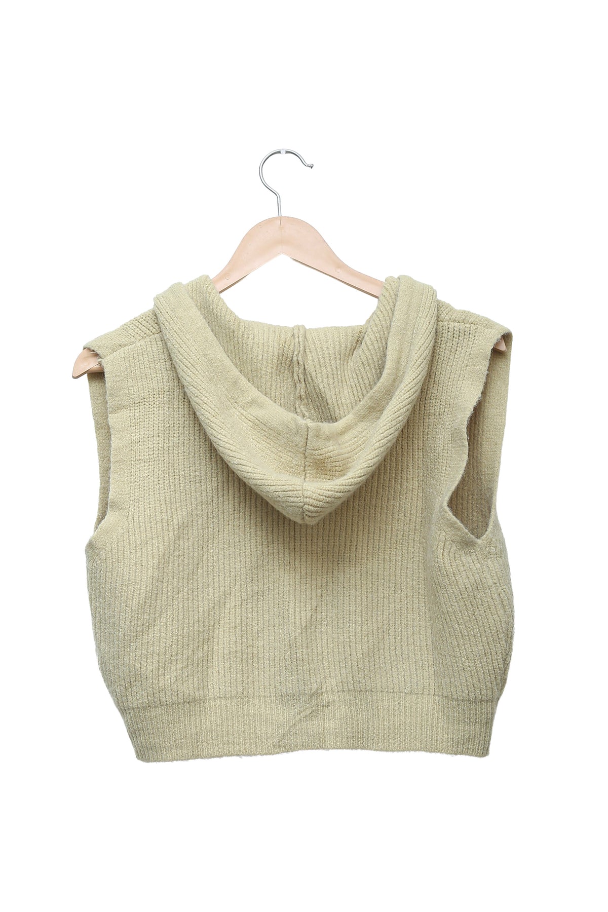 Pistachio Hooded Knit Vest