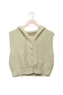 Pistachio Hooded Knit Vest